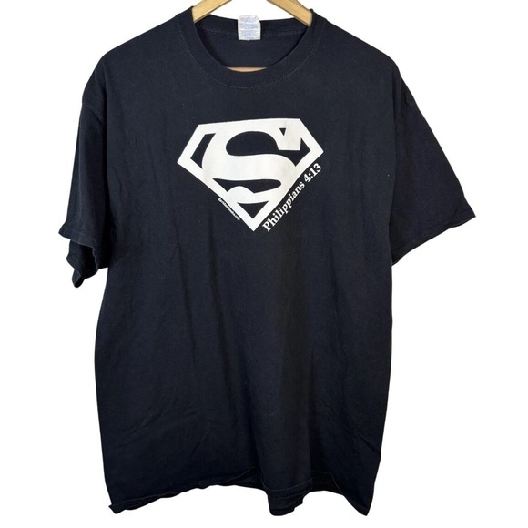 Port and Company Other - Jesus Religious Graphic T-Shirt Christ Strength Inspiration Superman Retro Sz XL